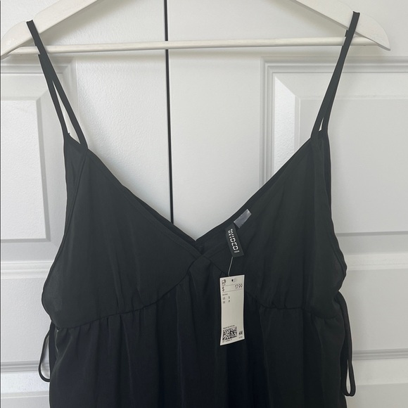Divided Black Strappy Mini Dress - Picture 3 of 7